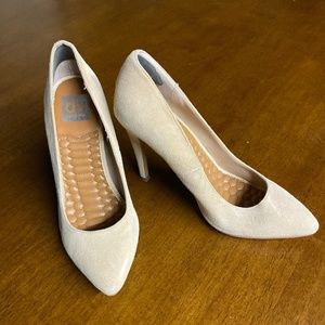 DV Dolce Vita Suede Beige High Heel Pumps, Size 6